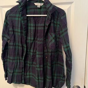 Green and Blue Plaid Shirt